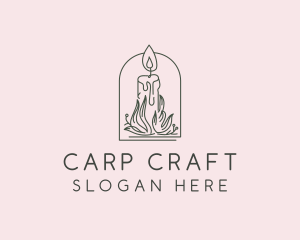 Craft Candle Flame logo design