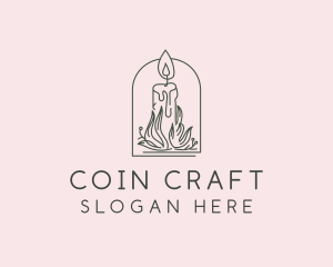 Craft Candle Flame logo design