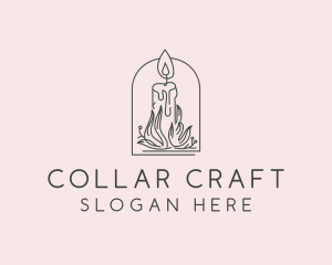 Craft Candle Flame logo design