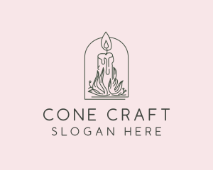 Craft Candle Flame logo design