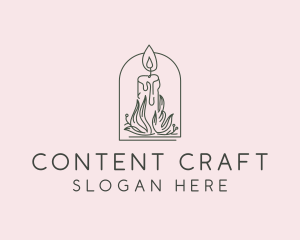 Craft Candle Flame logo design