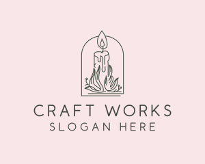 Craft Candle Flame logo design