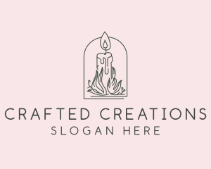 Craft Candle Flame logo design