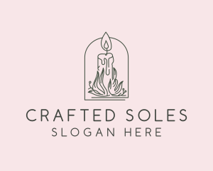 Craft Candle Flame logo design