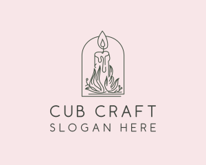 Craft Candle Flame logo design