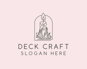 Craft Candle Flame logo design