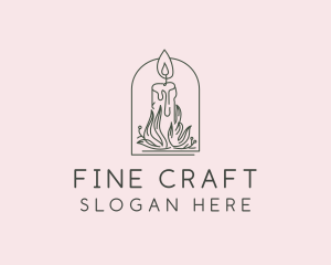 Craft Candle Flame logo design