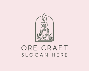 Craft Candle Flame logo design