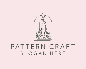 Craft Candle Flame logo design