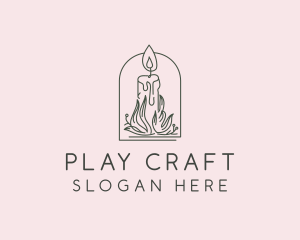 Craft Candle Flame logo design