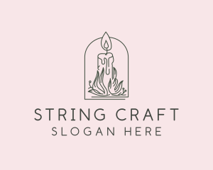 Craft Candle Flame logo design