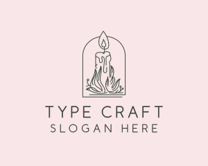 Craft Candle Flame logo design