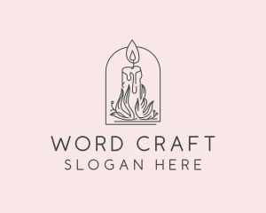 Craft Candle Flame logo design