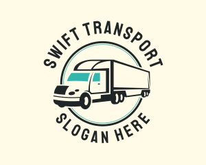 Haulage Truck Transport logo design