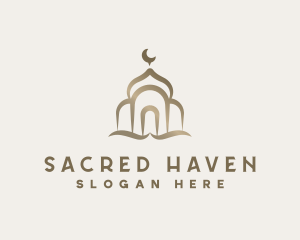 Mosque - Muslim Mosque Architecture logo design