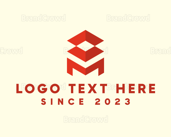 Logistics Box Letter M Logo
