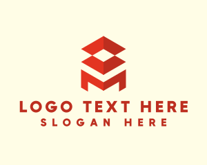 Logistics Box Letter M Logo