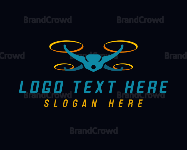 Aerial Drone Quadcopter Logo