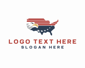 Political - Political Eagle Map logo design