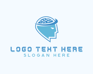 Robotics - AI Brain Technology logo design