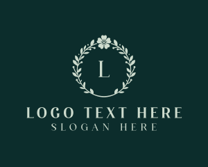 Elegant - Floral Beauty Wreath logo design