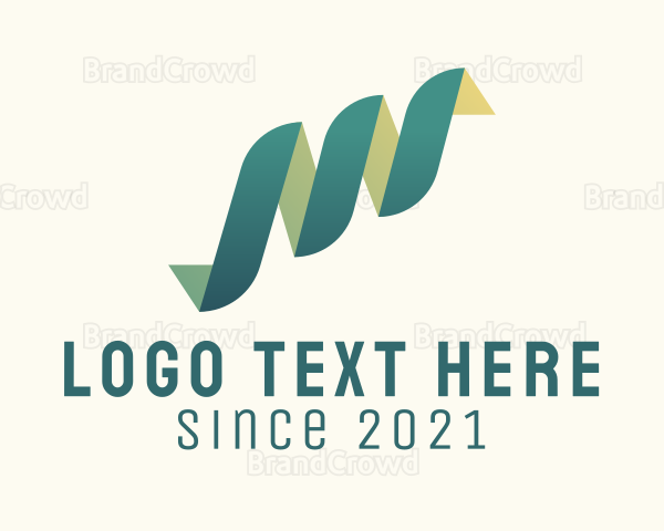 Gradient Swirl Ribbon Logo