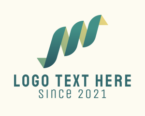 Social - Gradient Swirl Ribbon logo design