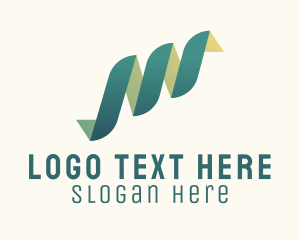 Gradient Swirl Ribbon  Logo