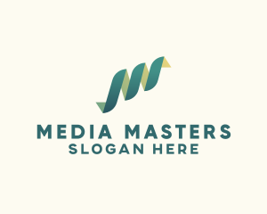 Media - Swirl Ribbon Media logo design