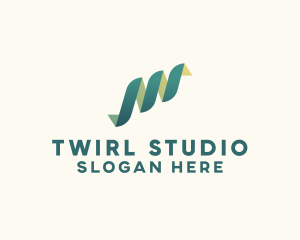 Twirl - Swirl Ribbon Media logo design