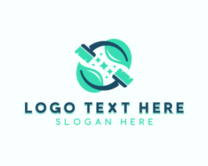 Clean - Eco Janitorial Cleaning logo design