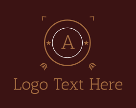 Serif - Brown Cricle Letter logo design