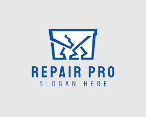 Broken Glass Repair  logo design