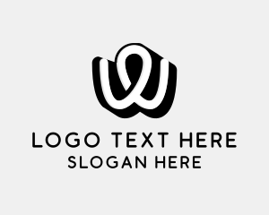 Pretzel - Startup Knot Letter W logo design