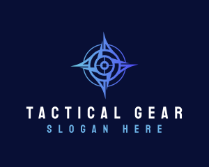 Tactical - Target Compass Star logo design