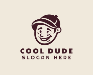 Dude - Smiling Guy Character logo design