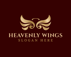 Angel - Halo Angel Wings logo design