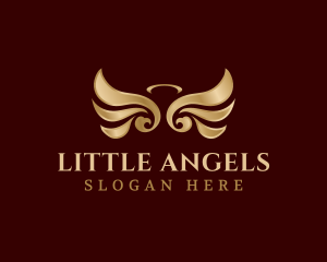 Halo Angel Wings logo design