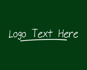 Chalkboard - Handwritten Chalk Wordmark logo design