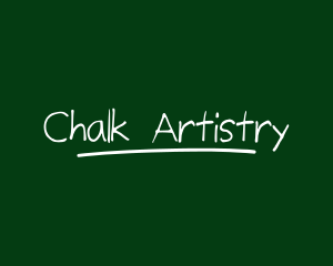 Handwritten Chalk Wordmark logo design