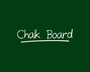 Blackboard - Handwritten Chalk Wordmark logo design