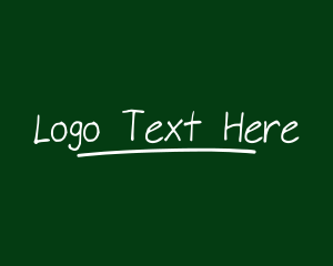 Handwritten - Handwritten Chalk Wordmark logo design