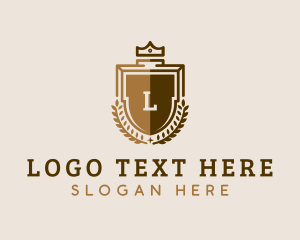 Badge - Wreath Academy Shield logo design