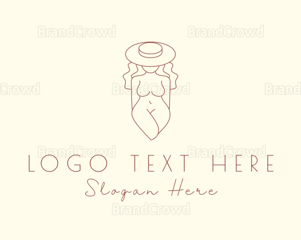 Nude Fashion Woman Logo