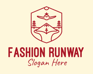 Runway - Red Airport Landing logo design
