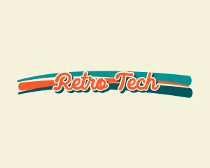 Retro Script Swoosh  logo design