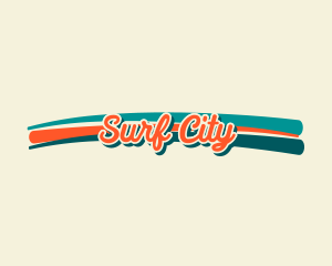 Retro Script Swoosh  logo design