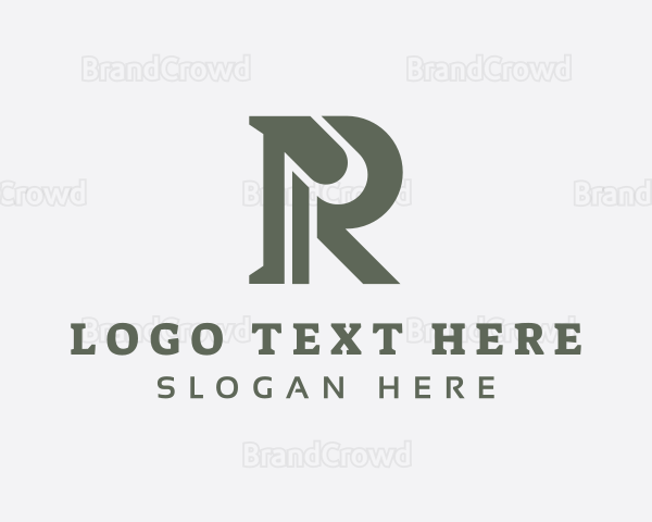 Art Deco Studio Letter R Logo
