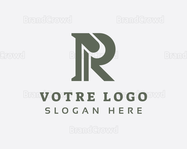 Art Deco Studio Letter R Logo