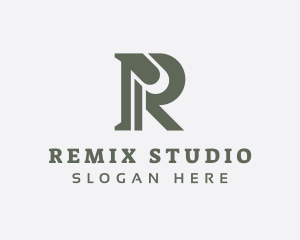 Art Deco Studio Letter R logo design